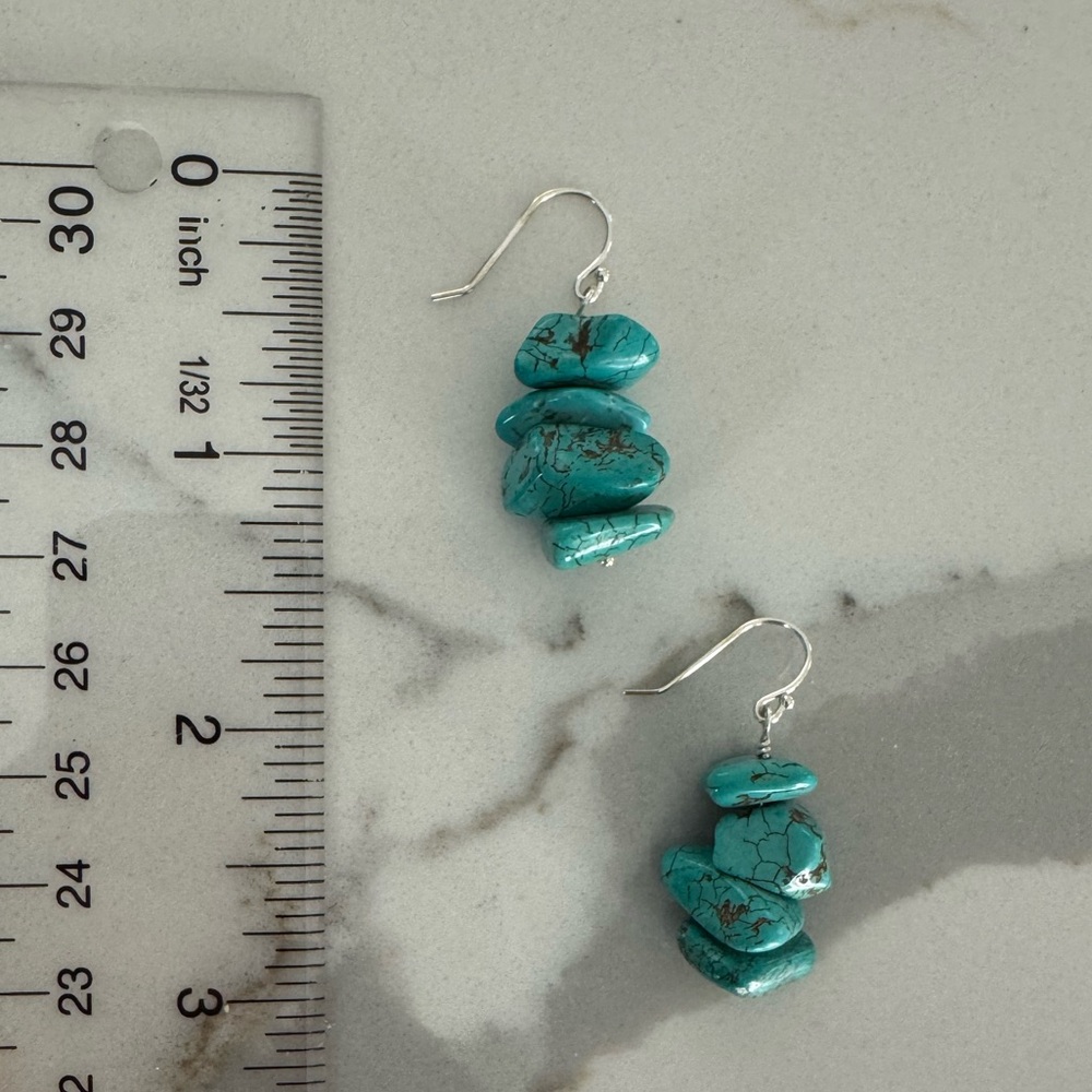 NWOT Tuckernuck Desert Cowgirl Earrings, Howlite, Sterling Silver - Picture 4 of 4